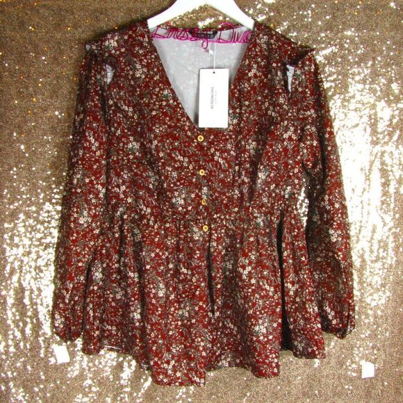 NWT BloomChic floral top 10 - Picture 4 of 10